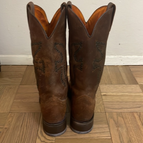 FRYE vintage brown biker boots with stud detail mens size11 soles need replacing - Picture 9 of 9